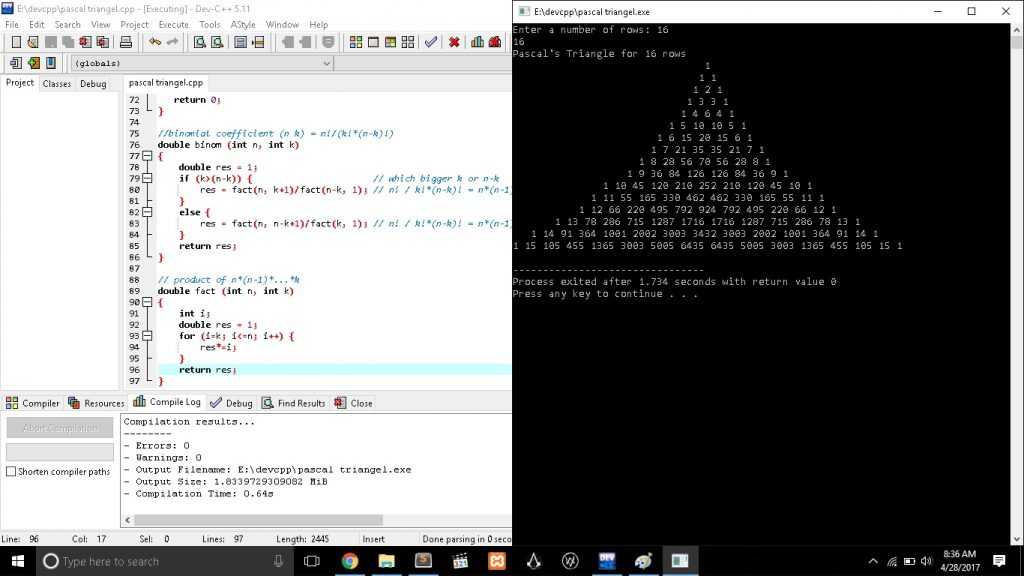 Cpp operator. C++ рисование в консоли. Ужасы c++. Треугольник Паскаля c++. Треугольник в c#.