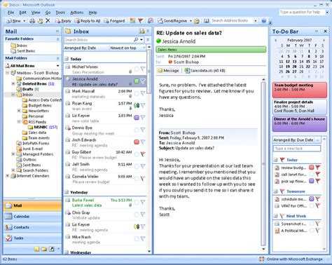 Outlook 2007: возможности для офиса