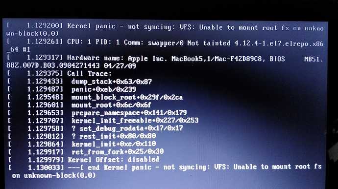 Kernel panic not syncing: vfs: unable to mount root fs | serveradmin.ru