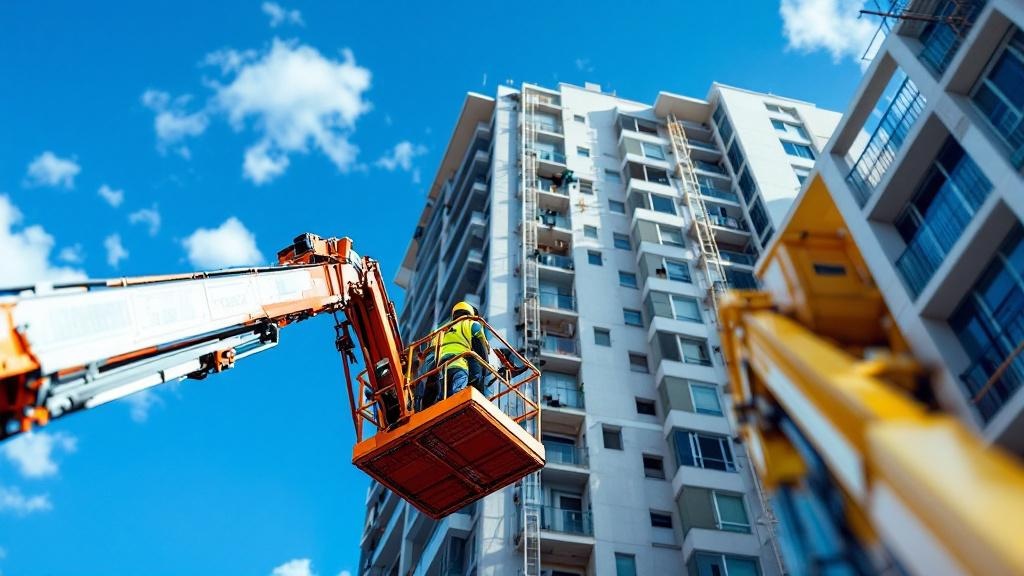 Аренда фасадных подъёмников: как выбрать технику для высотных работ
