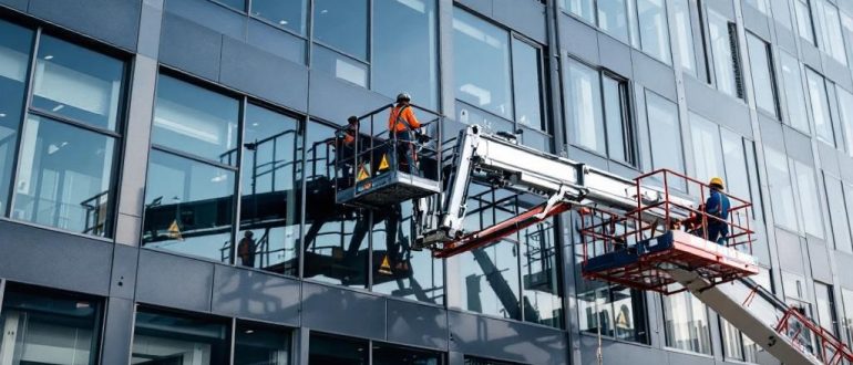 Аренда фасадных подъёмников: как выбрать технику для высотных работ