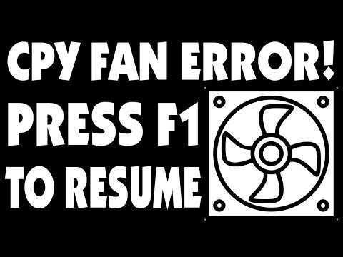 Исправление ошибки «cpu fan error press f1» при загрузке компьютера