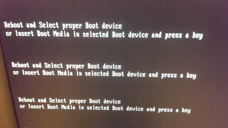 Исправить ошибку «reboot and select proper boot device or insert boot media in select boot device» очень просто!