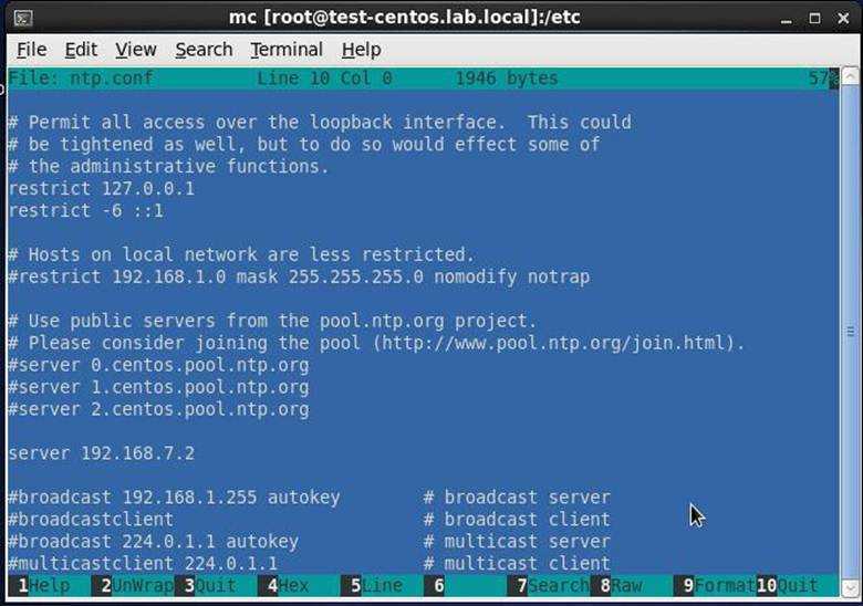 Установка и настройка ntp-сервера на linux centos 8