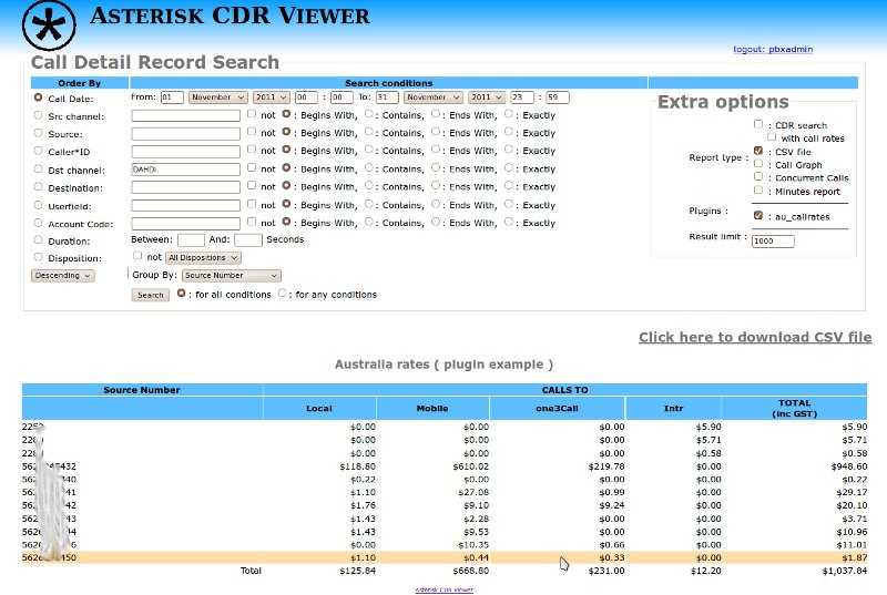 Asterisk cdr viewer mod установка - вэб-шпаргалка для интернет предпринимателей!