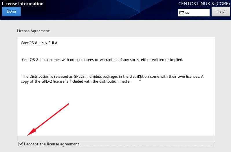 Установка centos 7