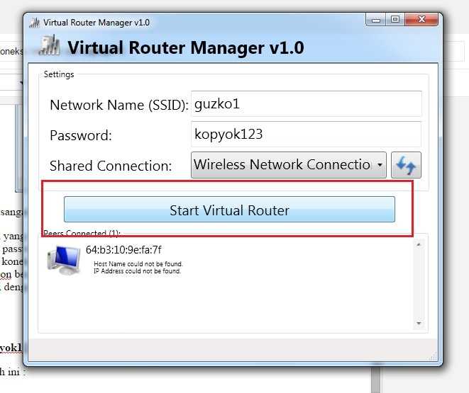 Virtual router не раздает интернет. исправляем ошибку: «не удается запустить виртуальный маршрутизатор плюс