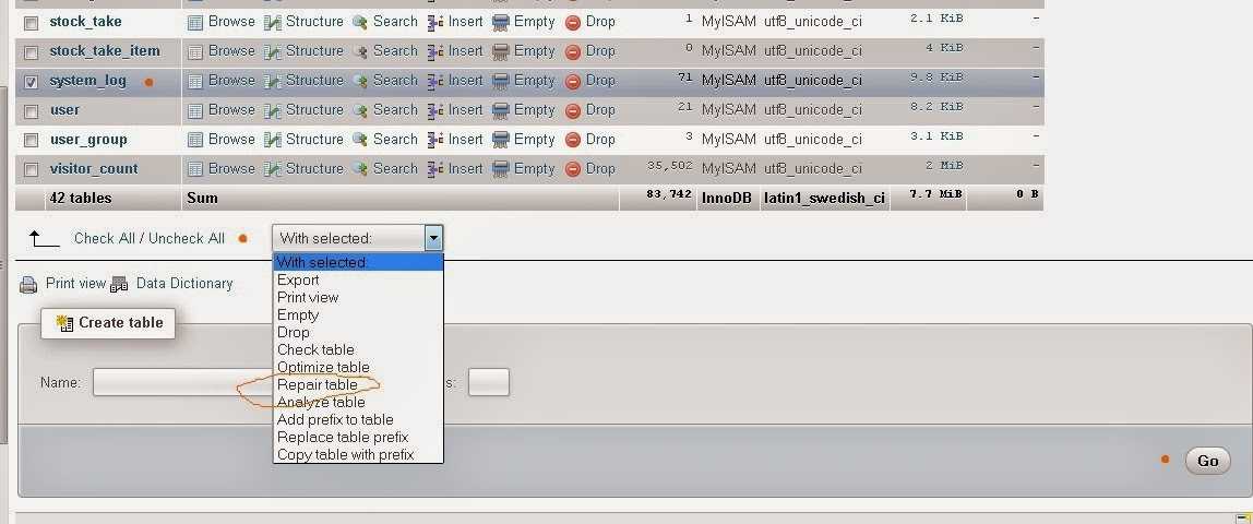 [fix] mysql is marked as crashed and should be repaired