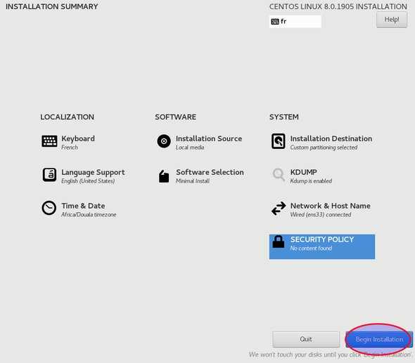 Установка centos 7