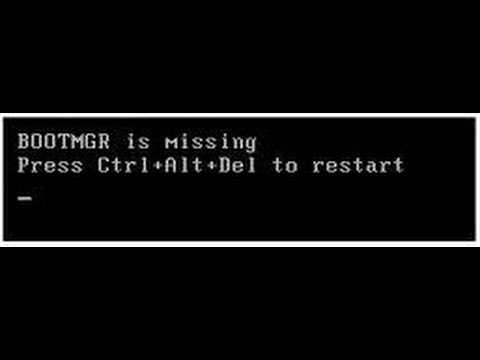 Как исправить ошибку bootmgr is missing?