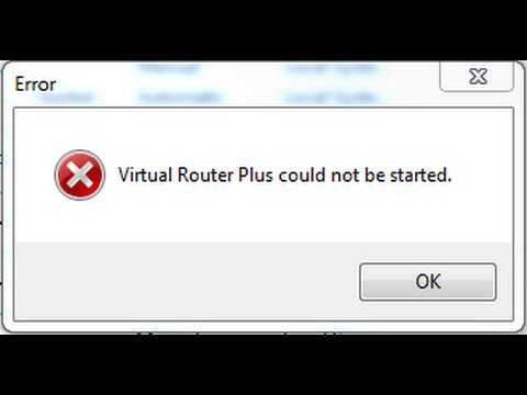 Virtual router plus could not be started cmd routers listed here