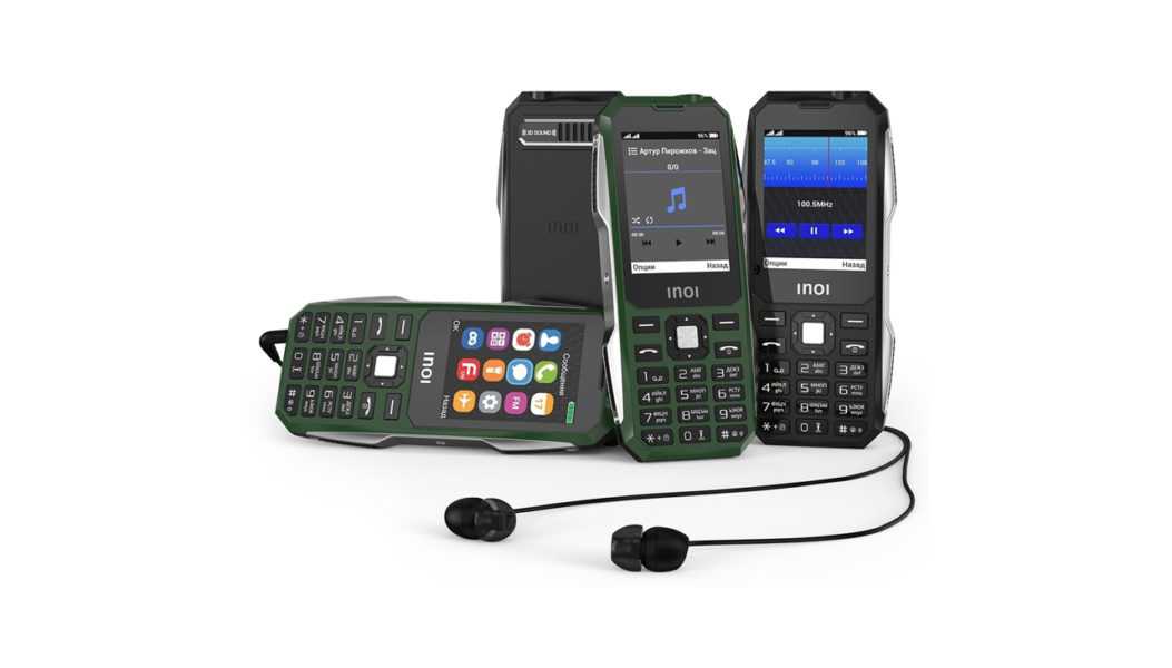 Телефон inoi 244z - кнопочный, военный и с фонариком