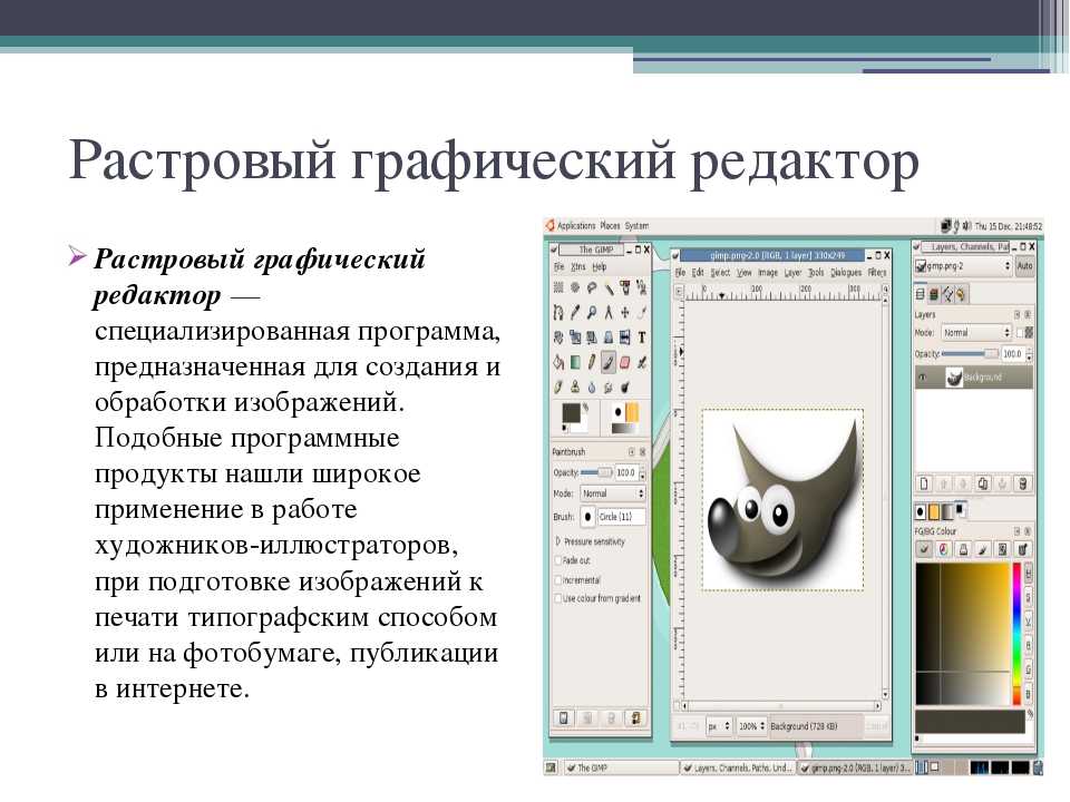 Какие графические редакторы ориентироавны на обработку изображений